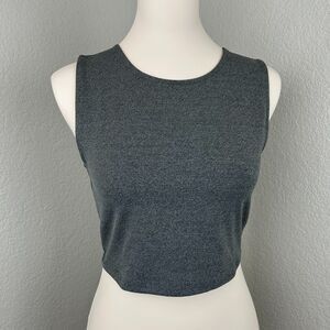 Yogalicious Pure Cloud Nicki Muscle Cropped Tank Top Stretch Black Women's M